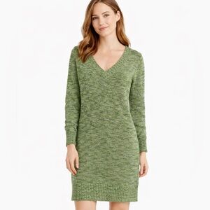 Style & Co Green V-Neck Knit Sweater Dress – Size Medium